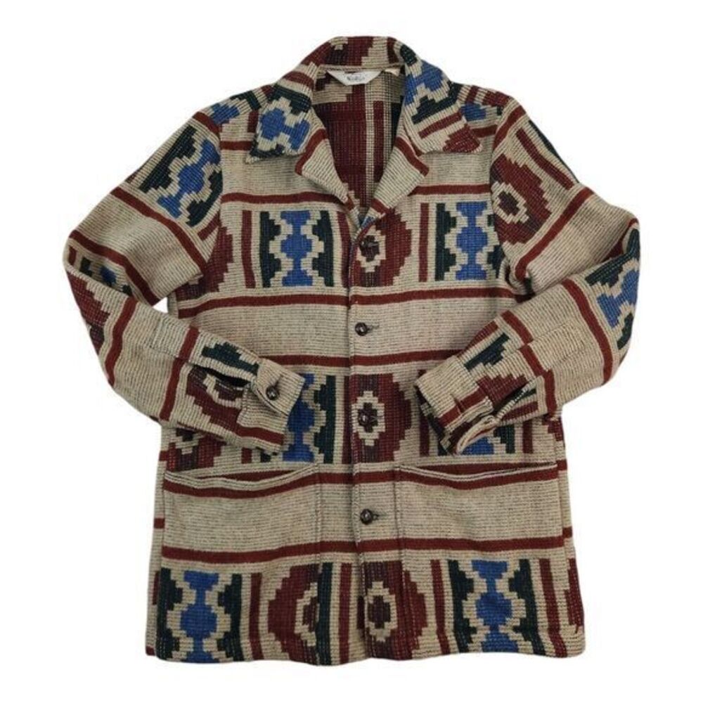 Vintage Woolrich Aztec‎ Tribal Button Up Shirt Mens Medium